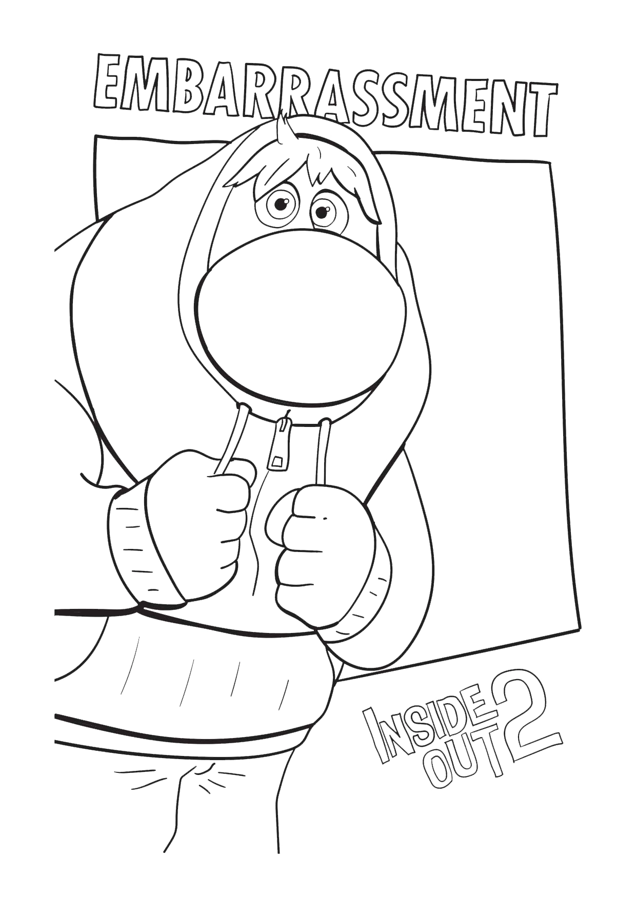 coloriage Inside Out 2 pour enfant de 4 ans