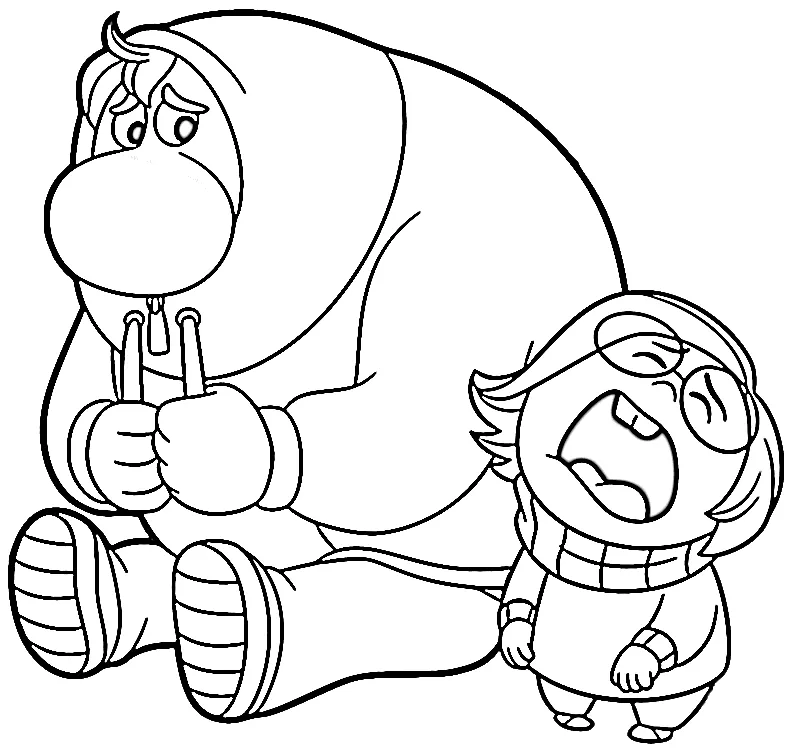 coloriage Inside out 2 pour enfant de 2 ans