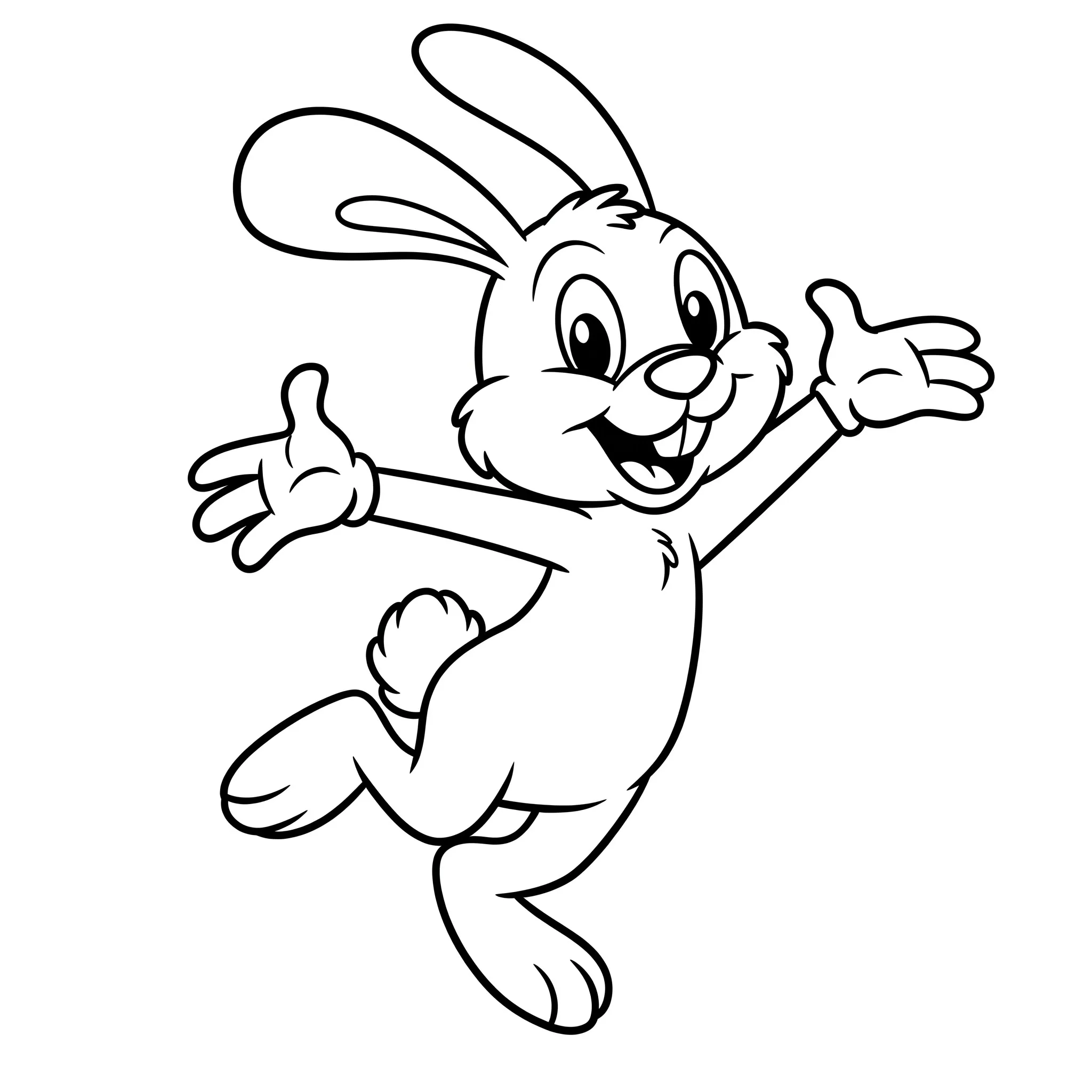 coloriage Jax le lapin pour enfant de 2 ans