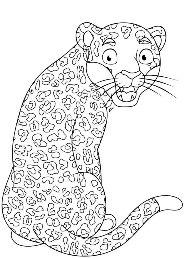 coloriage Leopard et dessin a imprimer