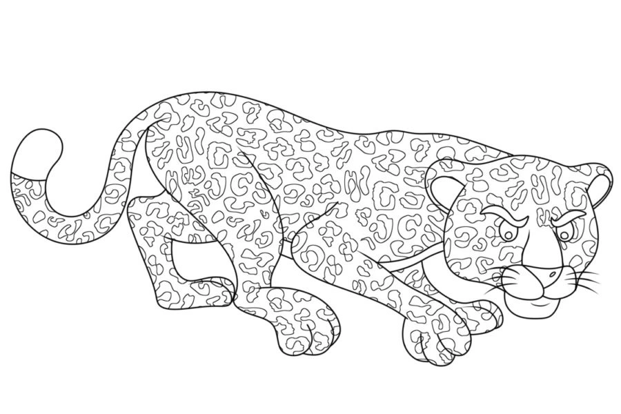 coloriage Leopard pour enfants a imprimer gratuit 1