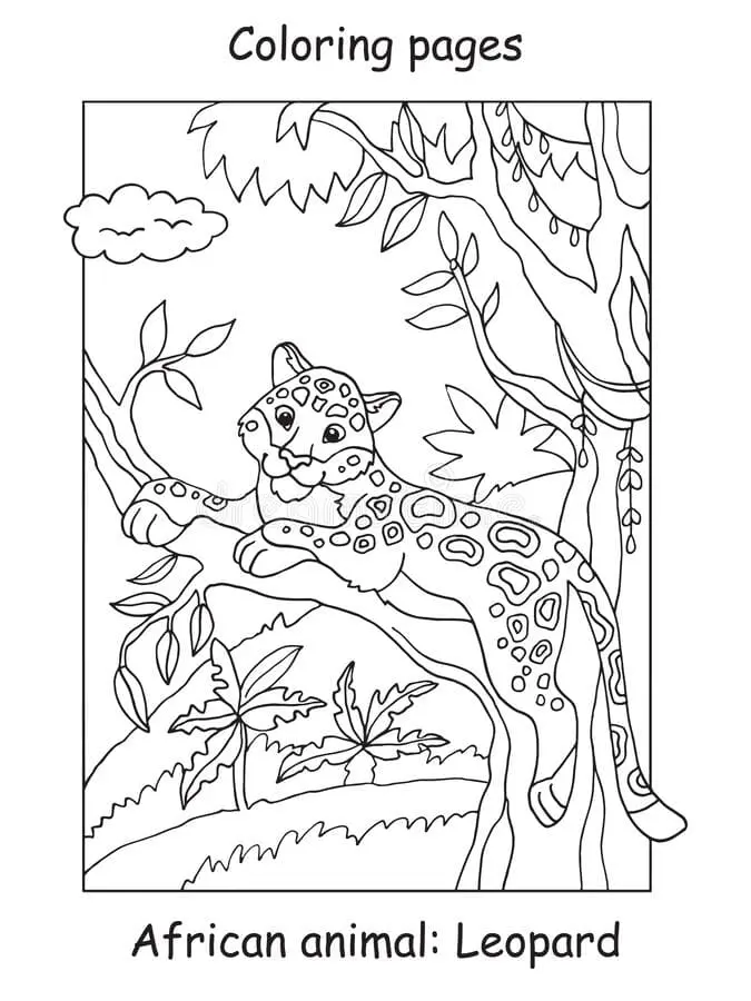 coloriage Leopard à imprimer pour enfant de 9 ans 1