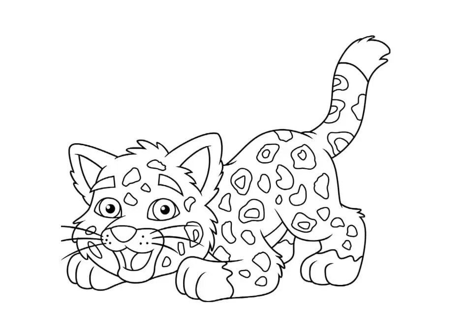 coloriage Leopard à imprimer pour enfant de 9 ans