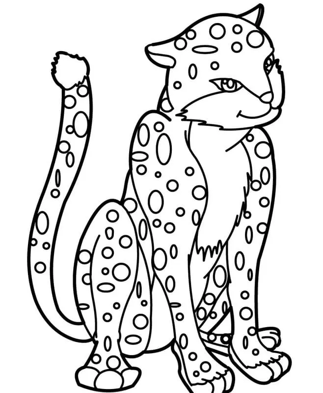 coloriage Leopard à imprimer pdf gratuit