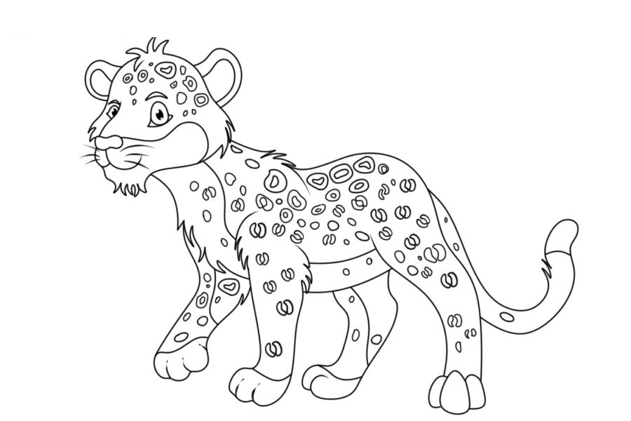 a imprimer coloriage Leopard gratuit