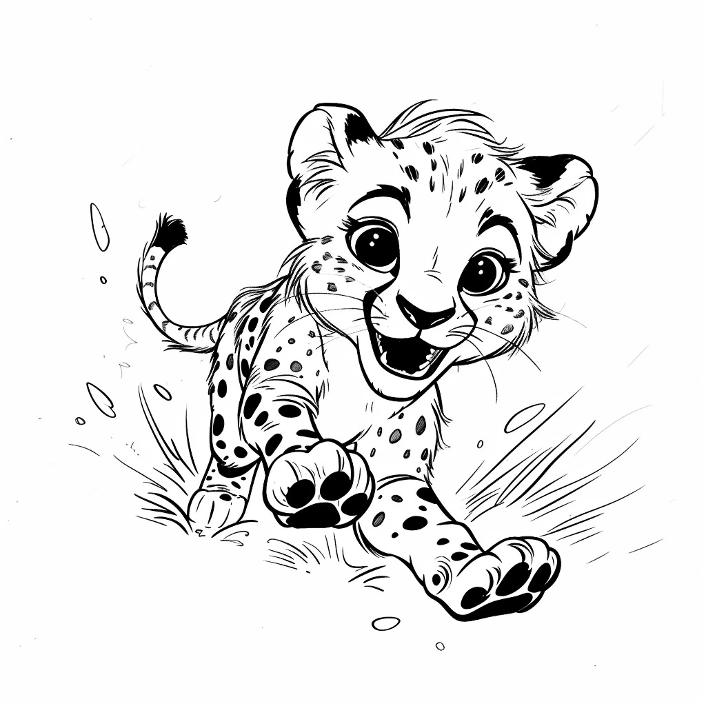 coloriage Leopard pour enfants a imprimer gratuit