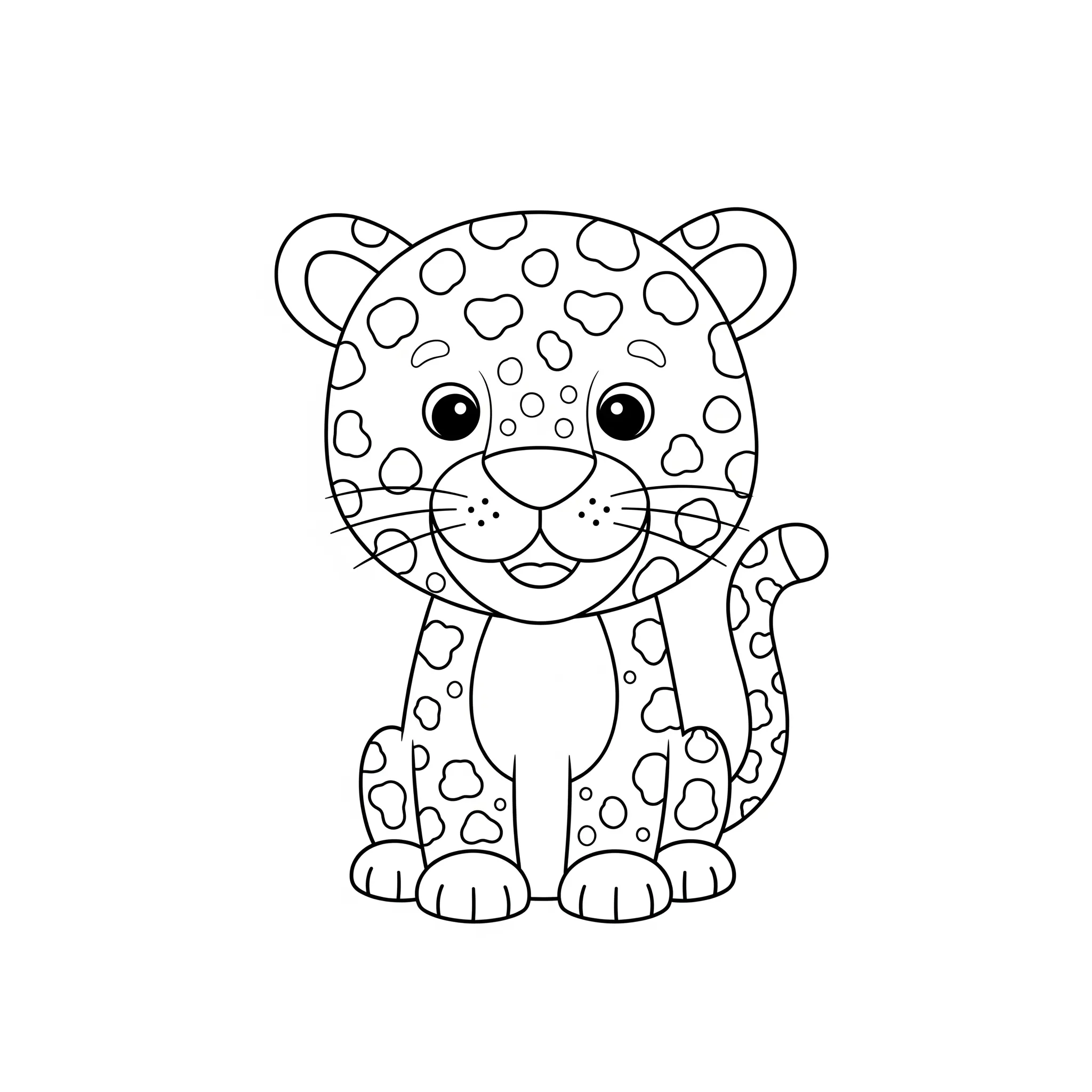 coloriage Motif de Peau de Léopard à imprimer pour enfants