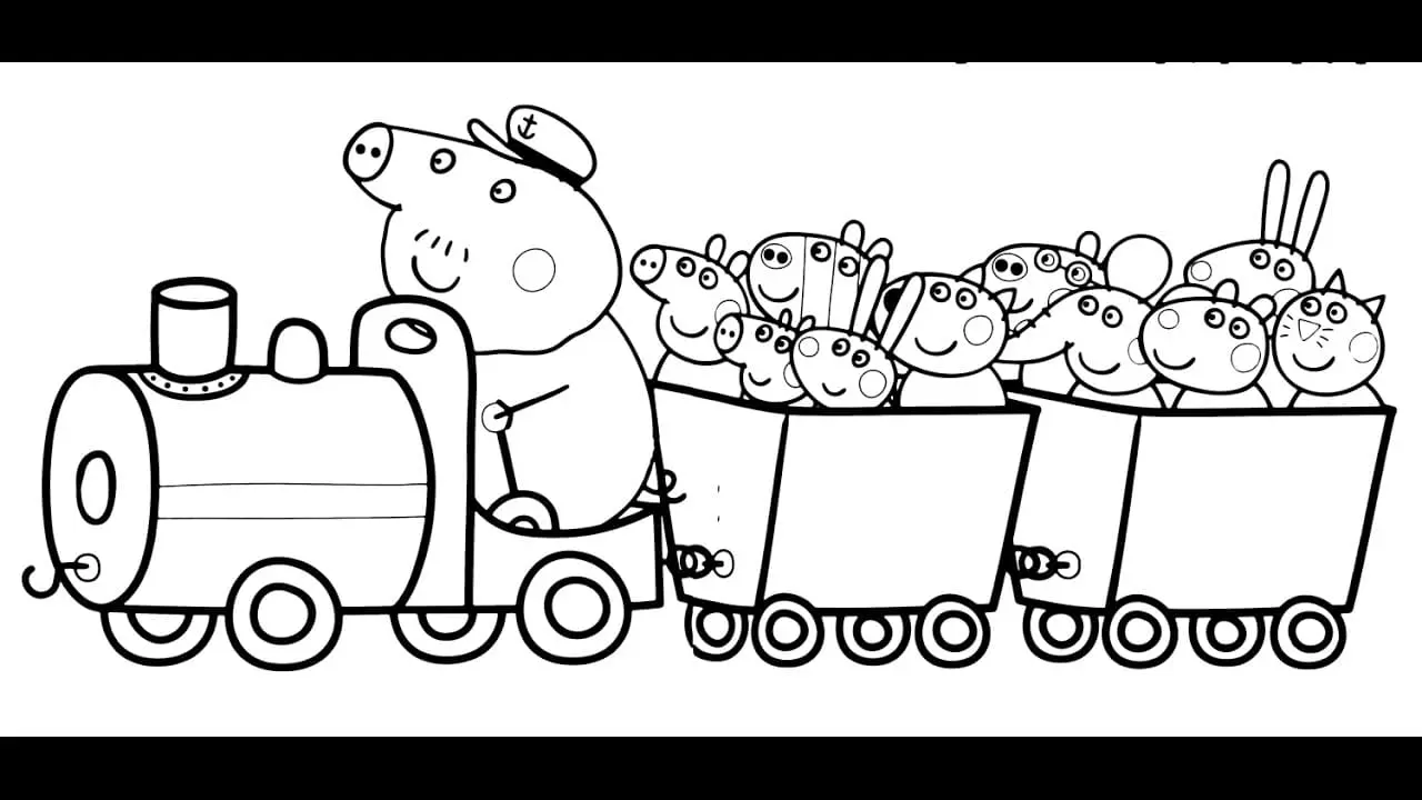 coloriage Peppa Pig pour enfant a imprimer gratuit 1