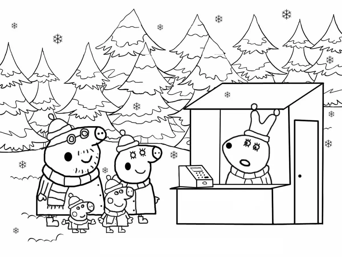 coloriage Peppa Pig à imprimer pour enfant de 12 ans