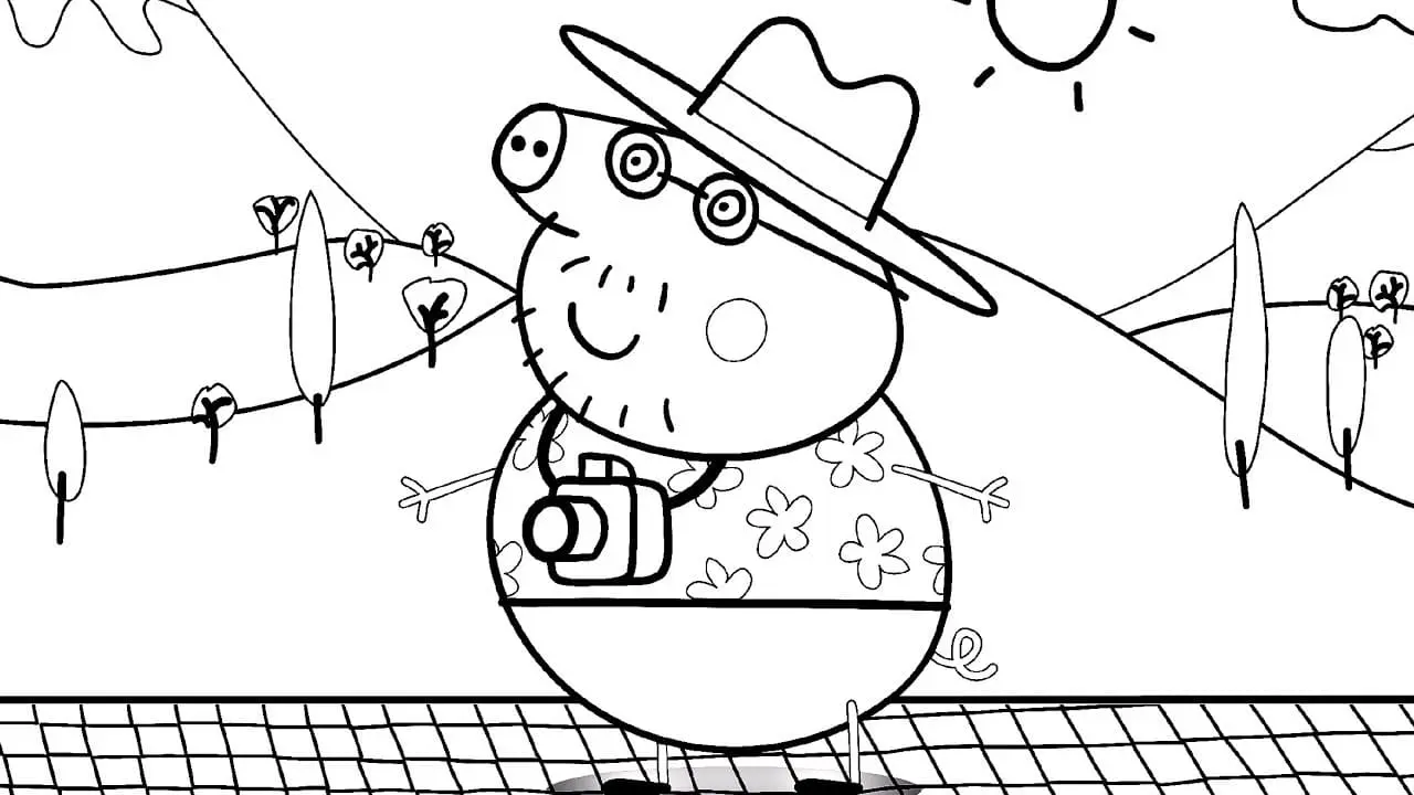 coloriage Peppa Pig pour enfants 1