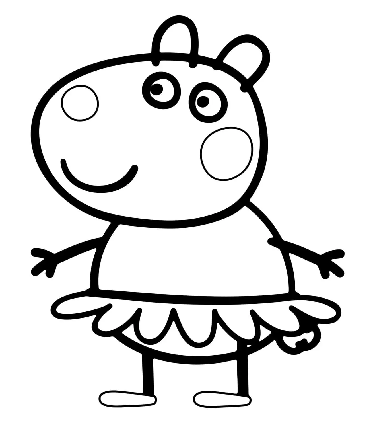 coloriage Peppa Pig à imprimer pour enfant de 3 ans