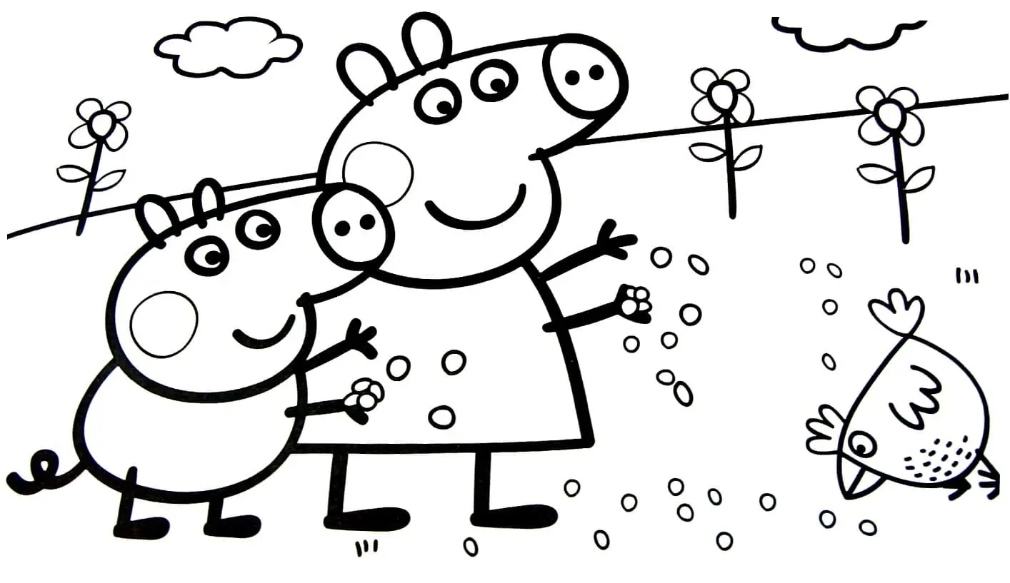 imprimer coloriage Peppa Pig