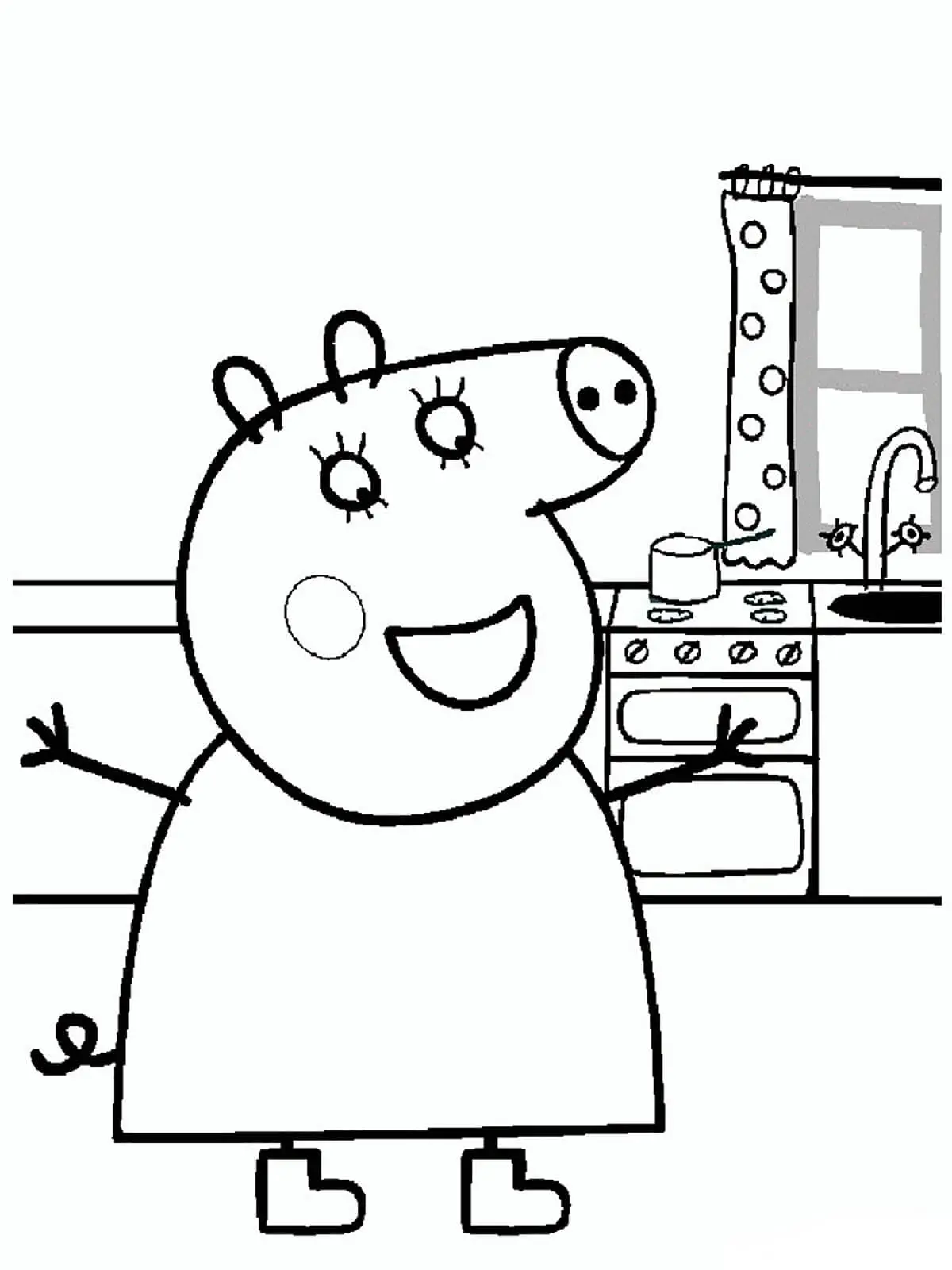 coloriage Peppa Pig à imprimer 1