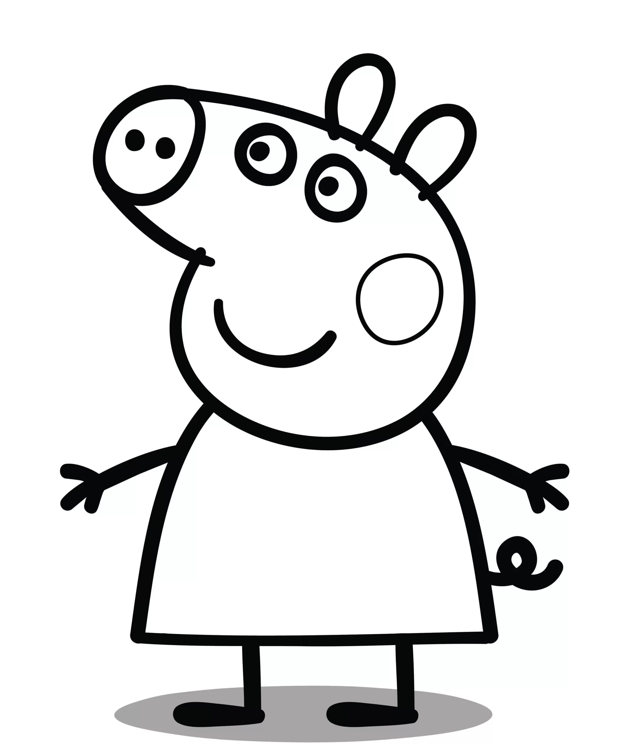 coloriage Peppa Pig pour enfant de 7 ans