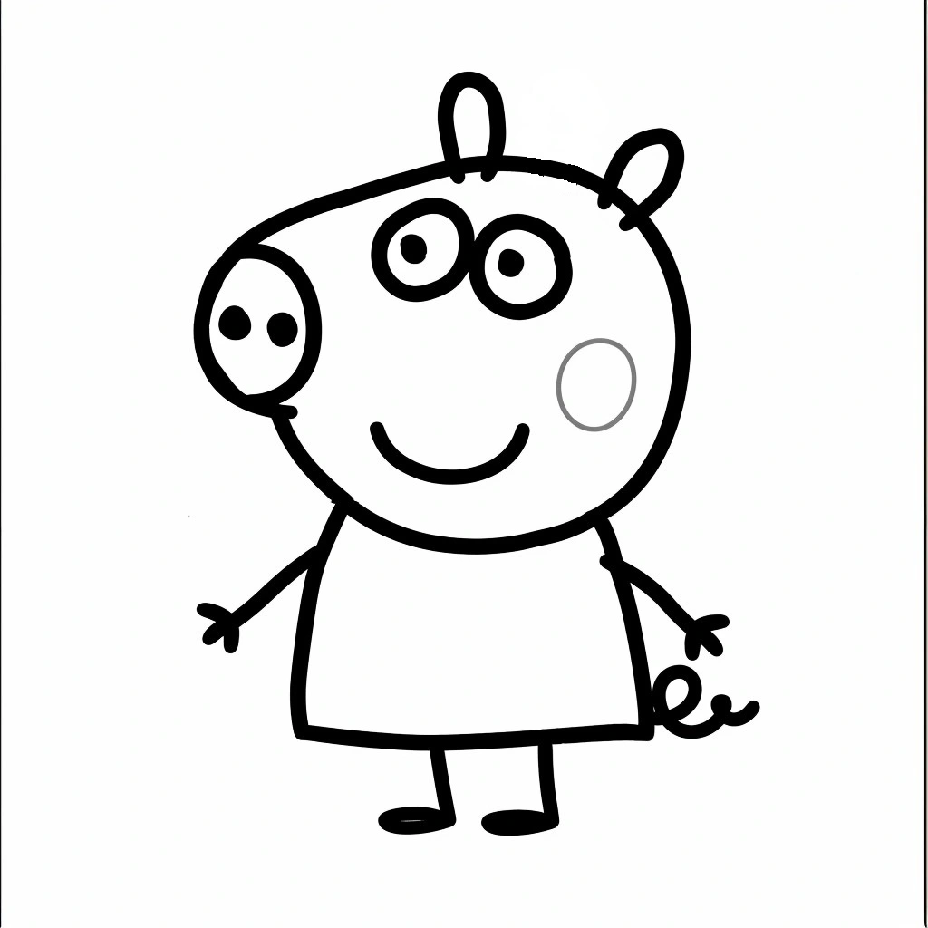 coloriage Peppa Pig pour enfant a imprimer gratuit 2