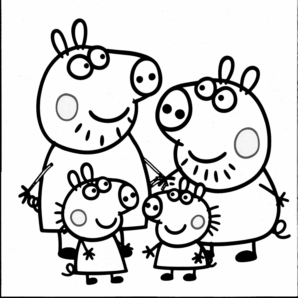 coloriage Peppa Pig pour enfants a imprimer