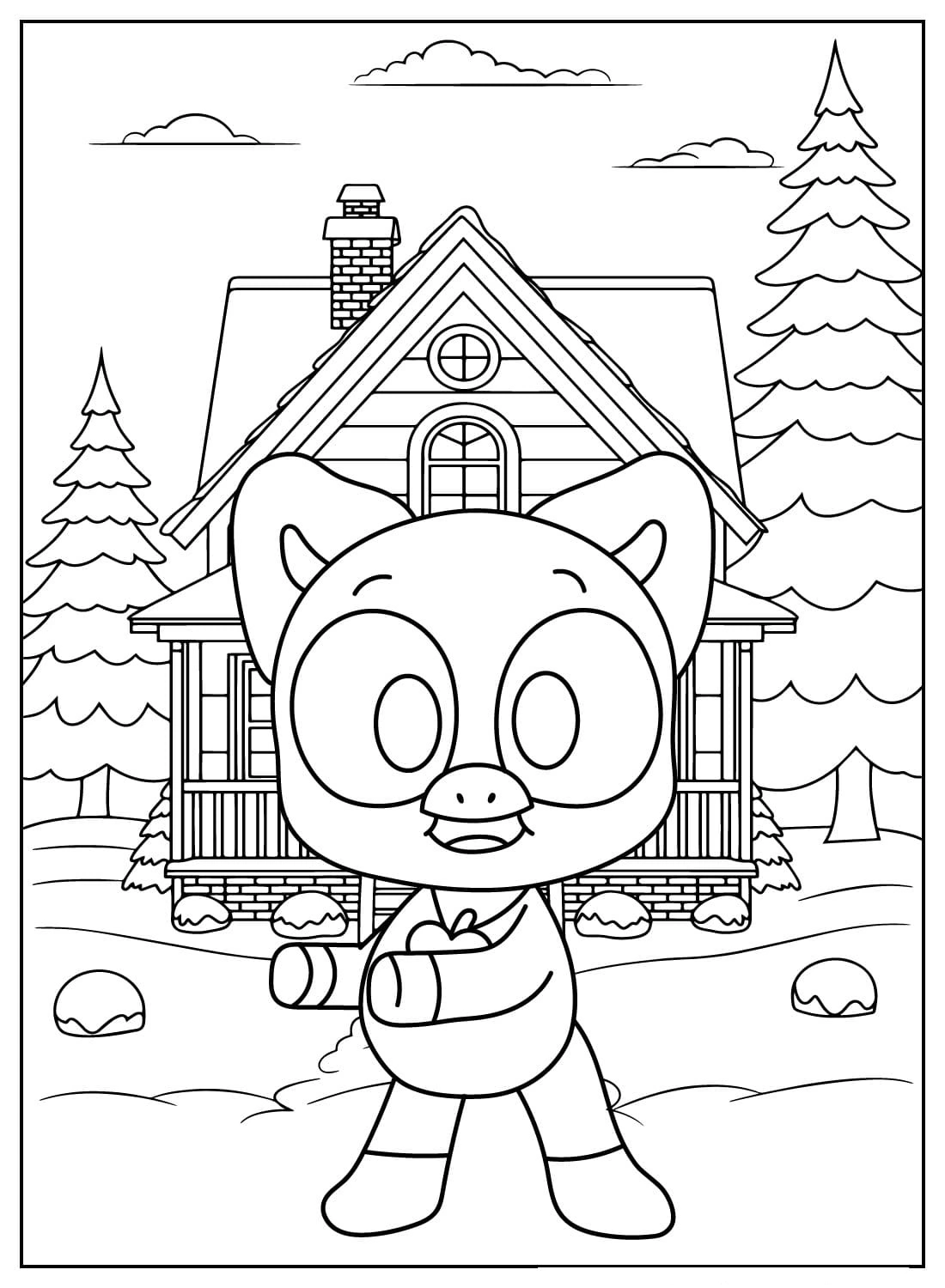 coloriage PickyPiggy à imprimer gratuitement