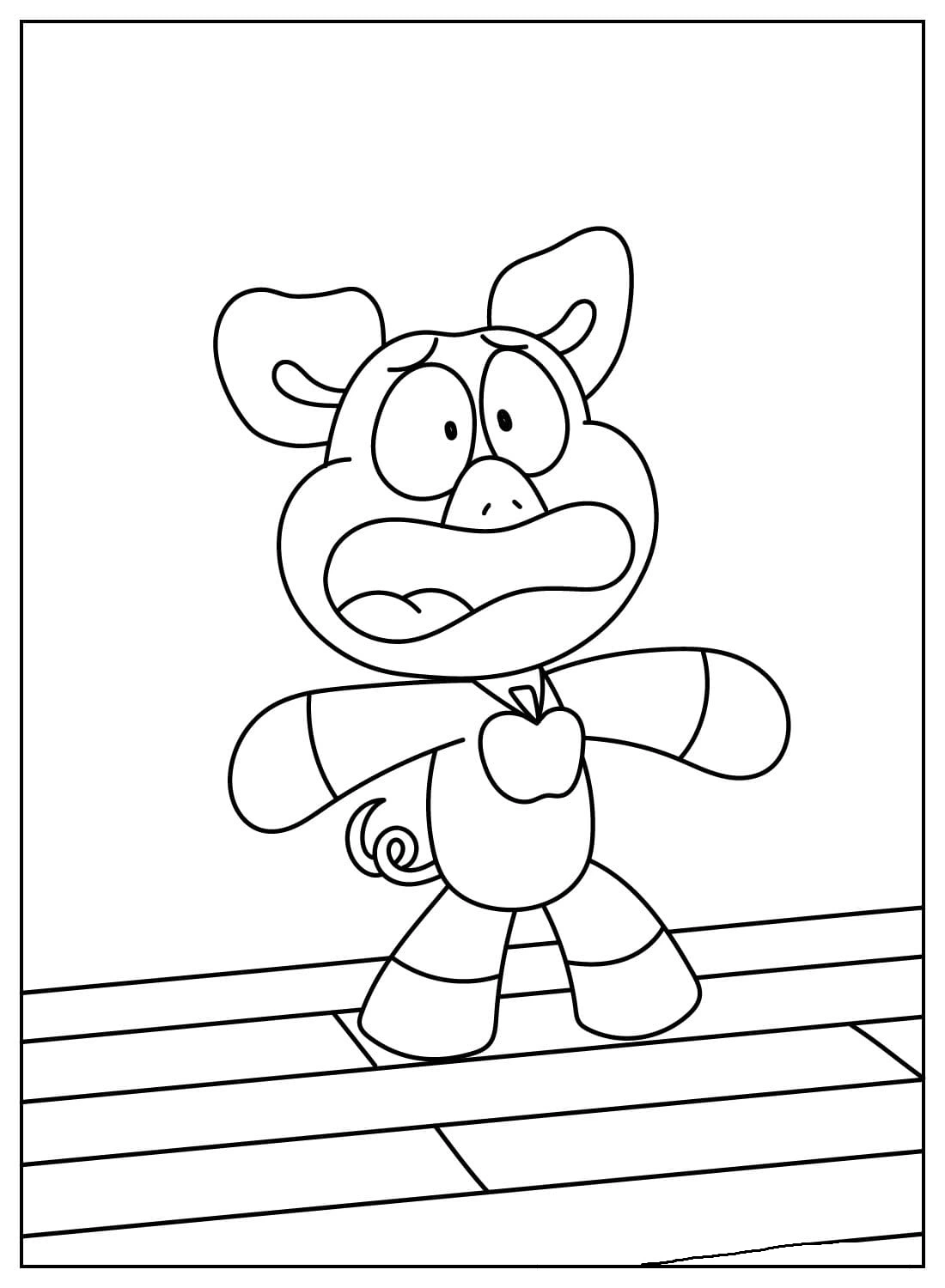 coloriage PickyPiggy pour enfant de 7 ans