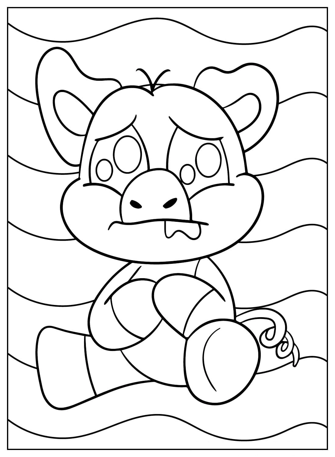 coloriage PickyPiggy à imprimer pour enfant de 7 ans