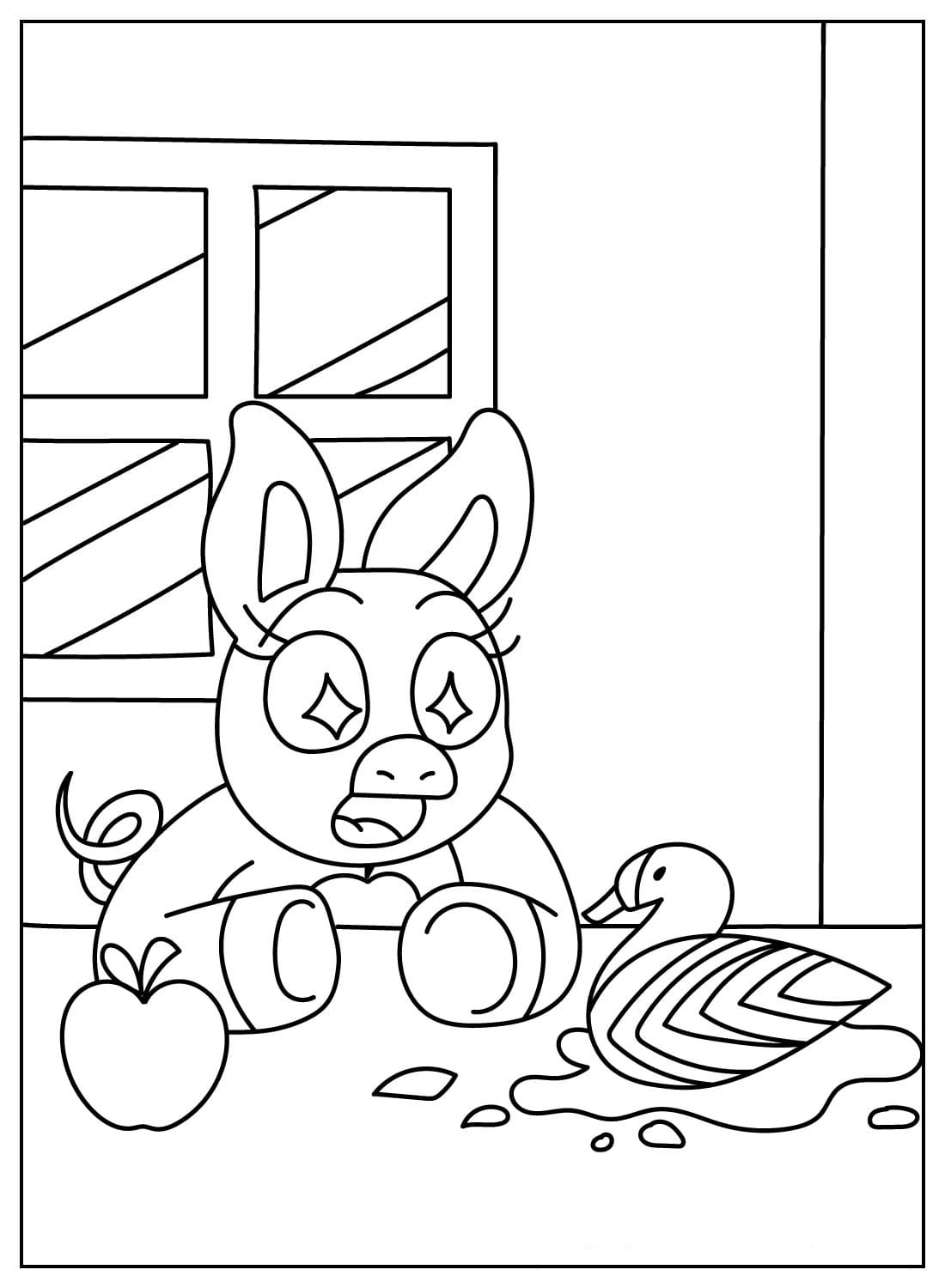 coloriage PickyPiggy à imprimer gratuit 1