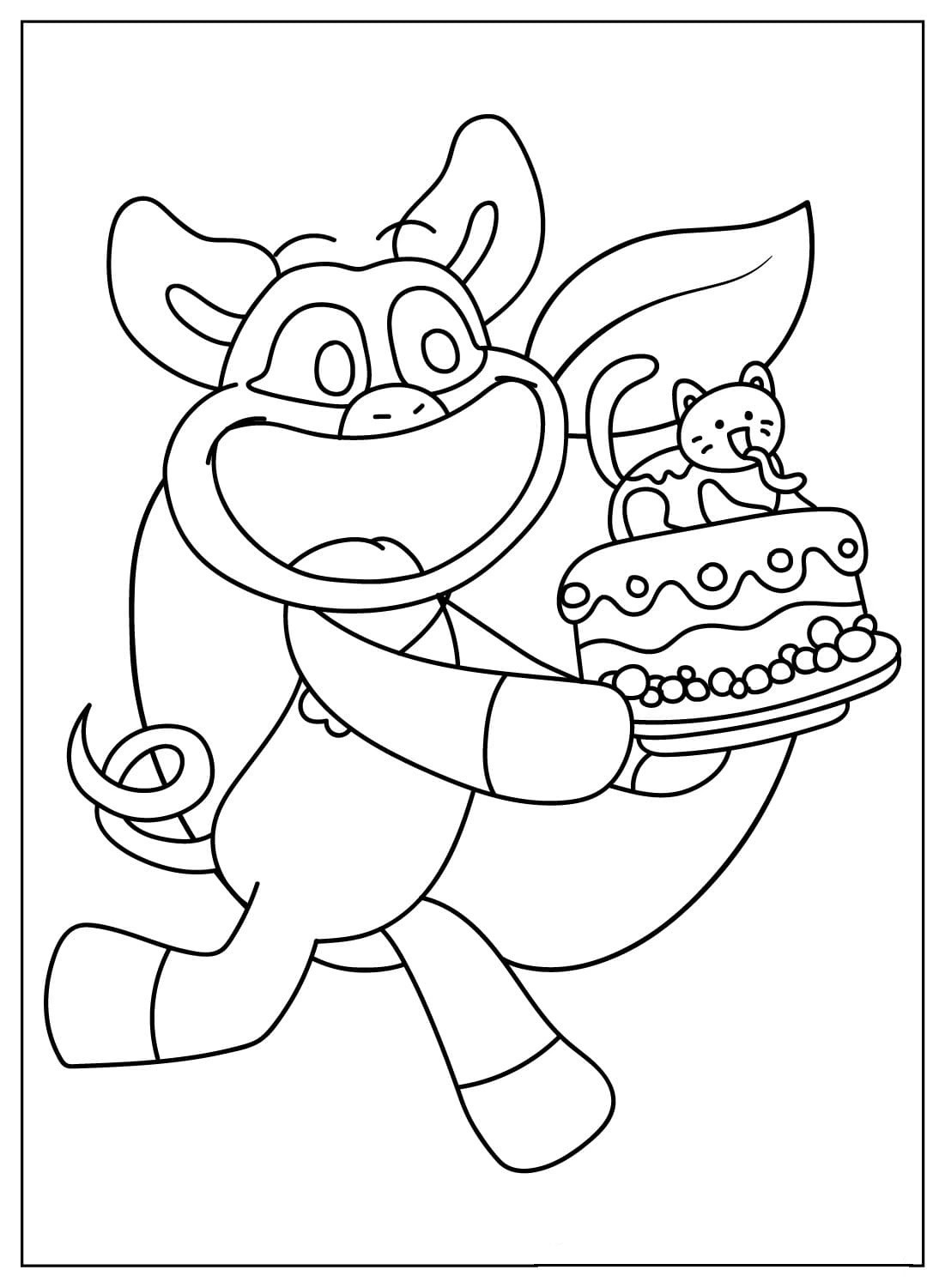 coloriage PickyPiggy à imprimer pour enfant de 3 ans