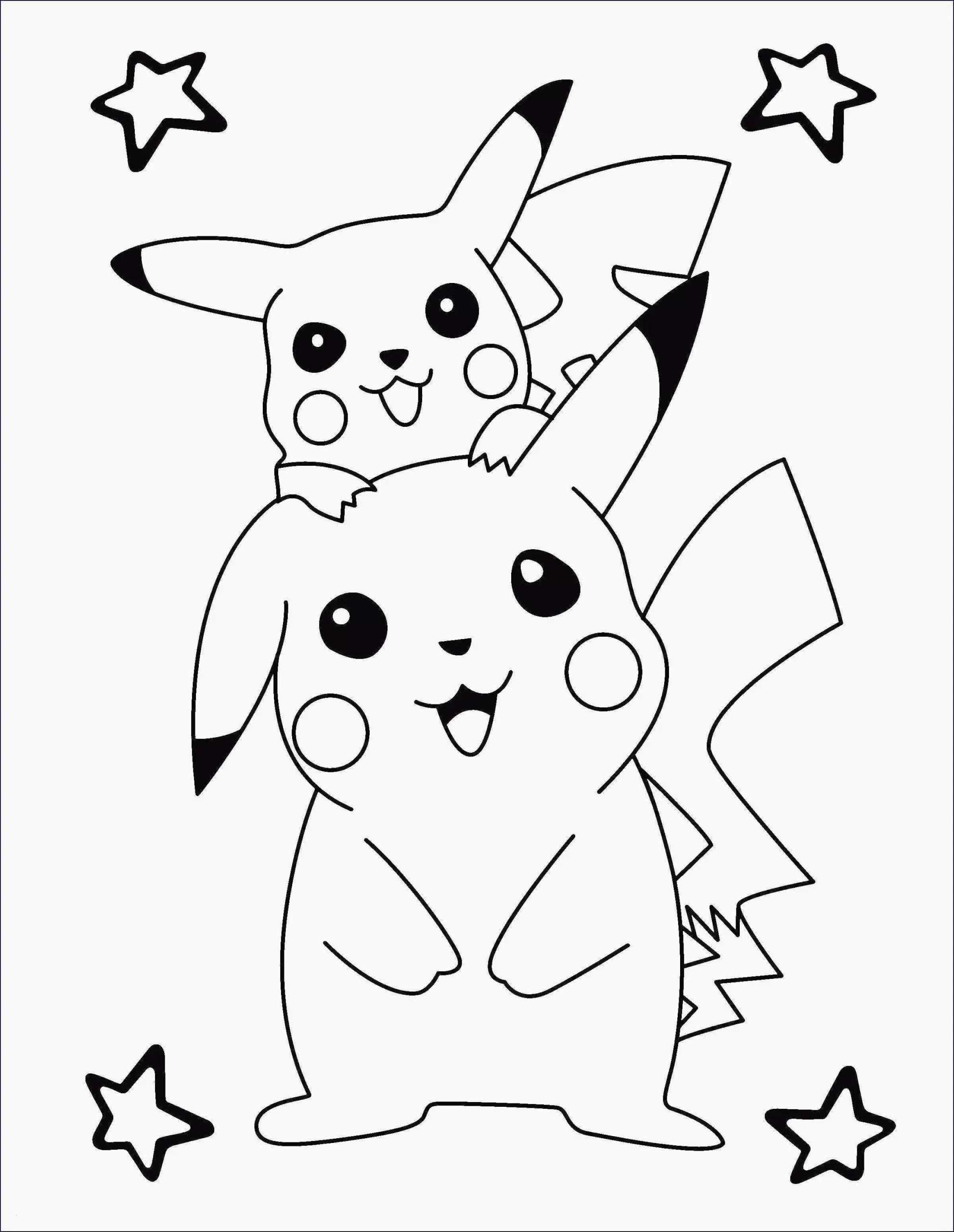 coloriage Pikachu pour enfant de 7 ans