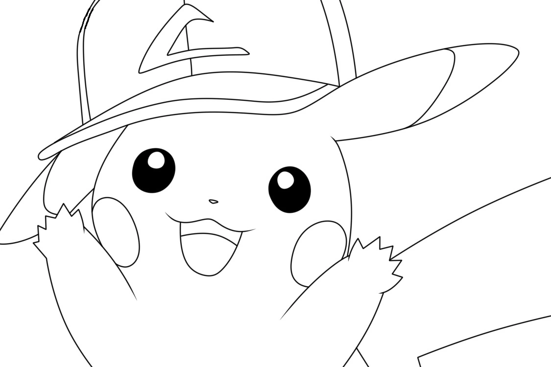 coloriage Pikachu pour enfants à imprimer 1