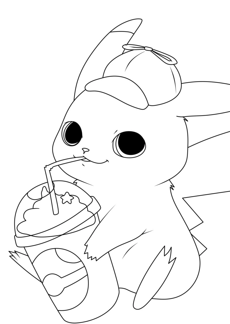 coloriage Pikachu a colorier en ligne