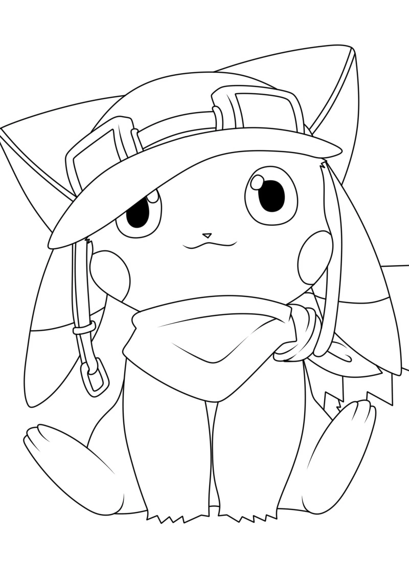 coloriage Pikachu à imprimer pdf