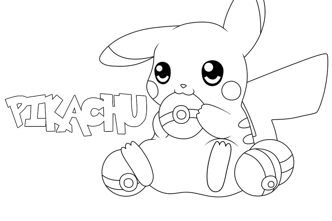 coloriage Pikachu pour enfant de 7 ans 1