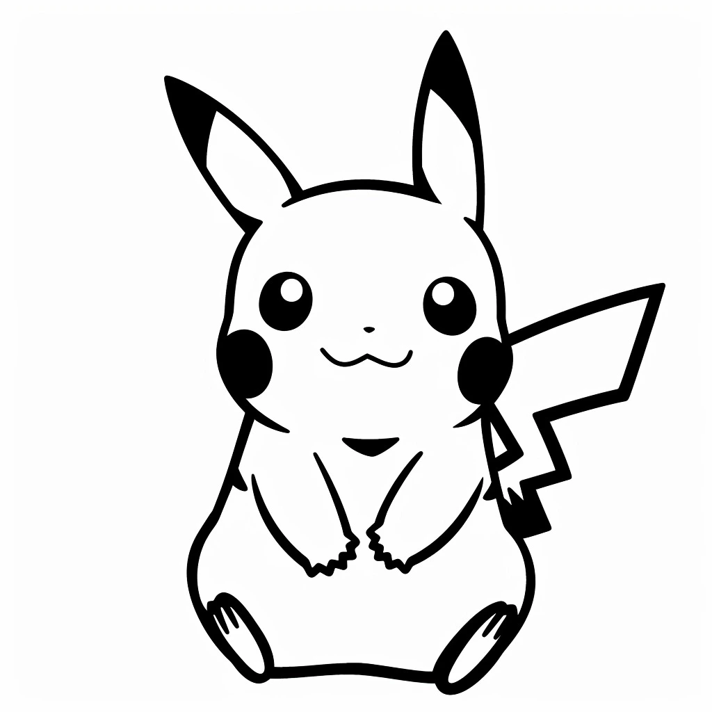 télécharger coloriage Pikachu gratuit