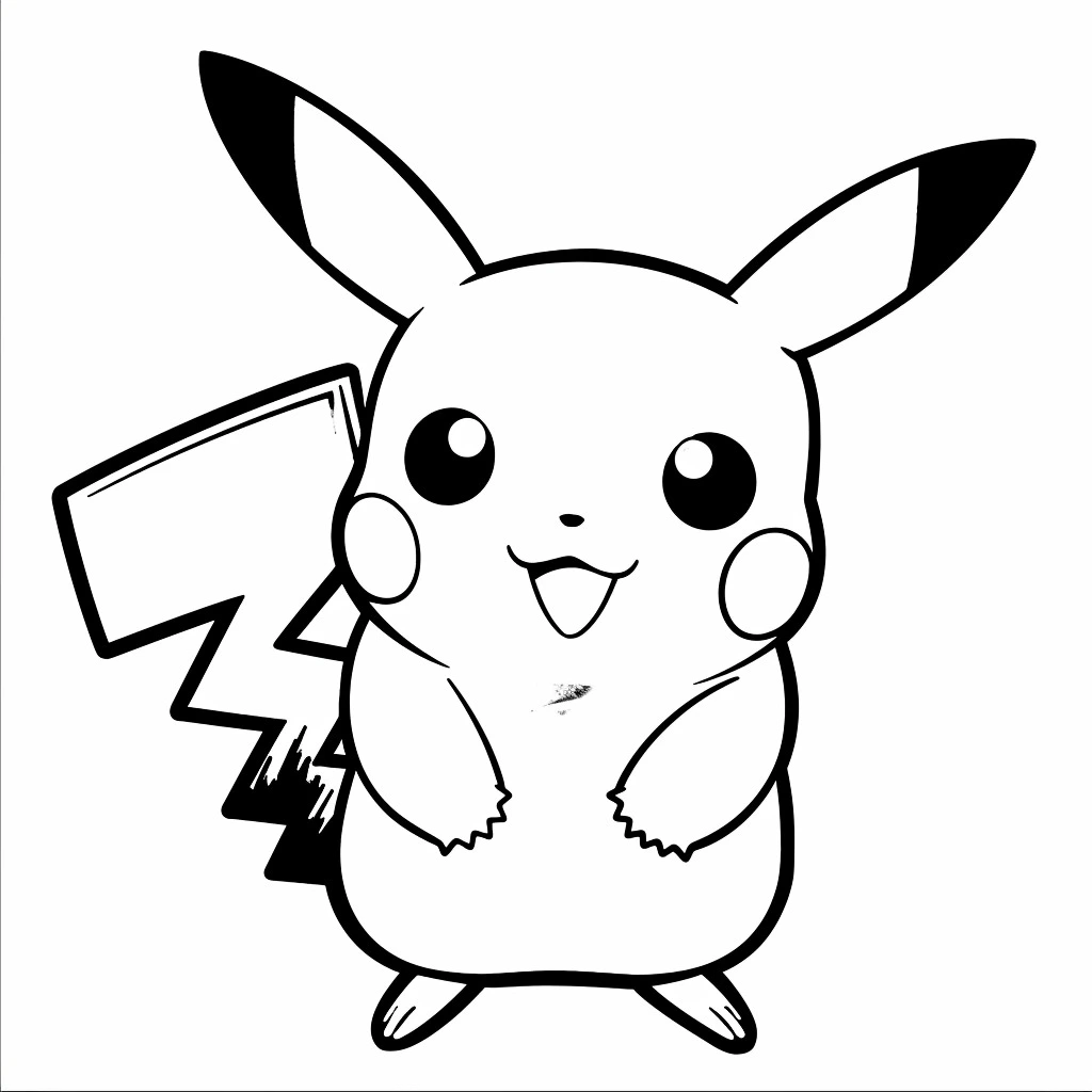 coloriage Pikachu a imprimer gratuit 1