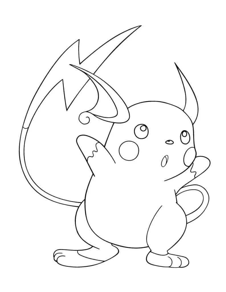 coloriage Pikachu pour enfant de 8 ans