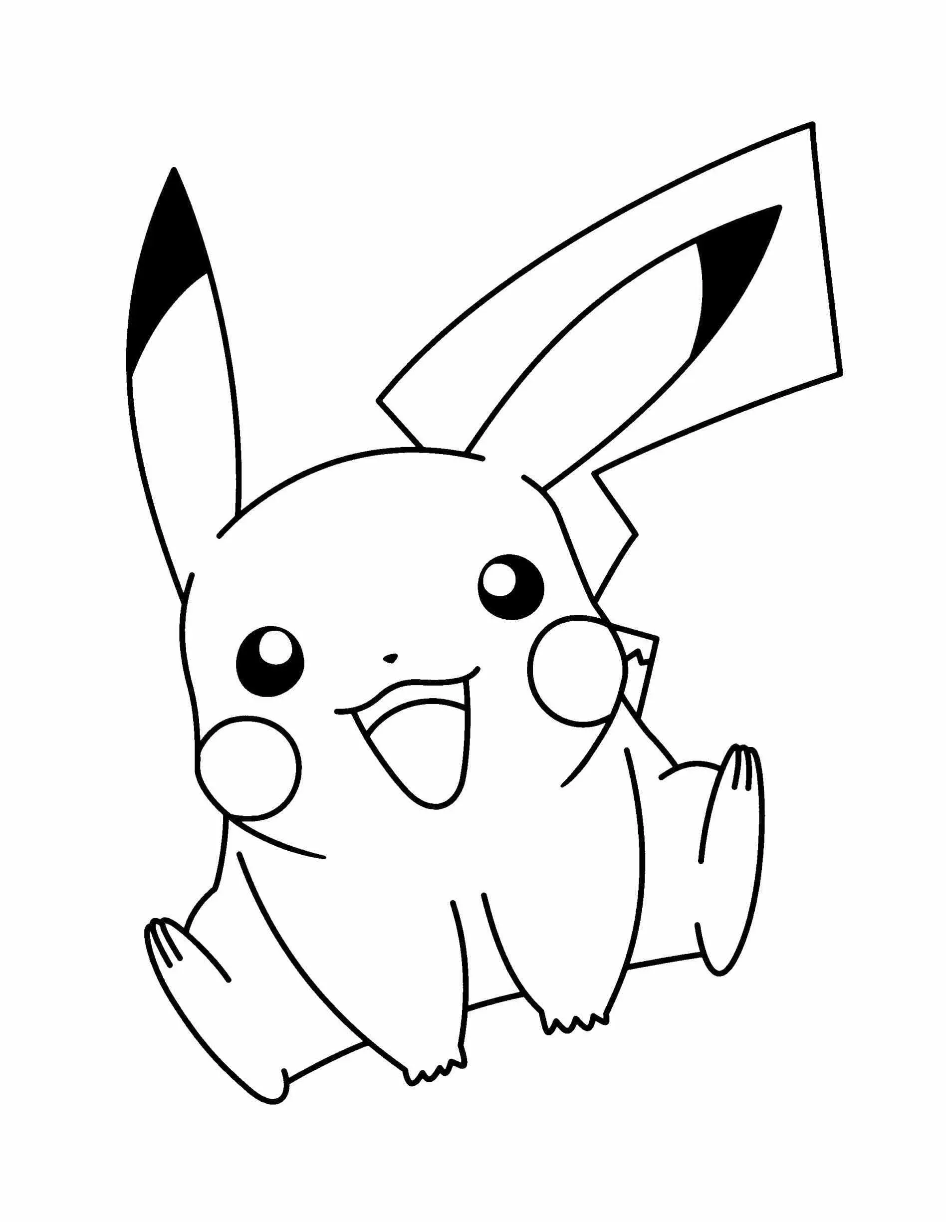 coloriage Pikachu pour enfant de 10 ans