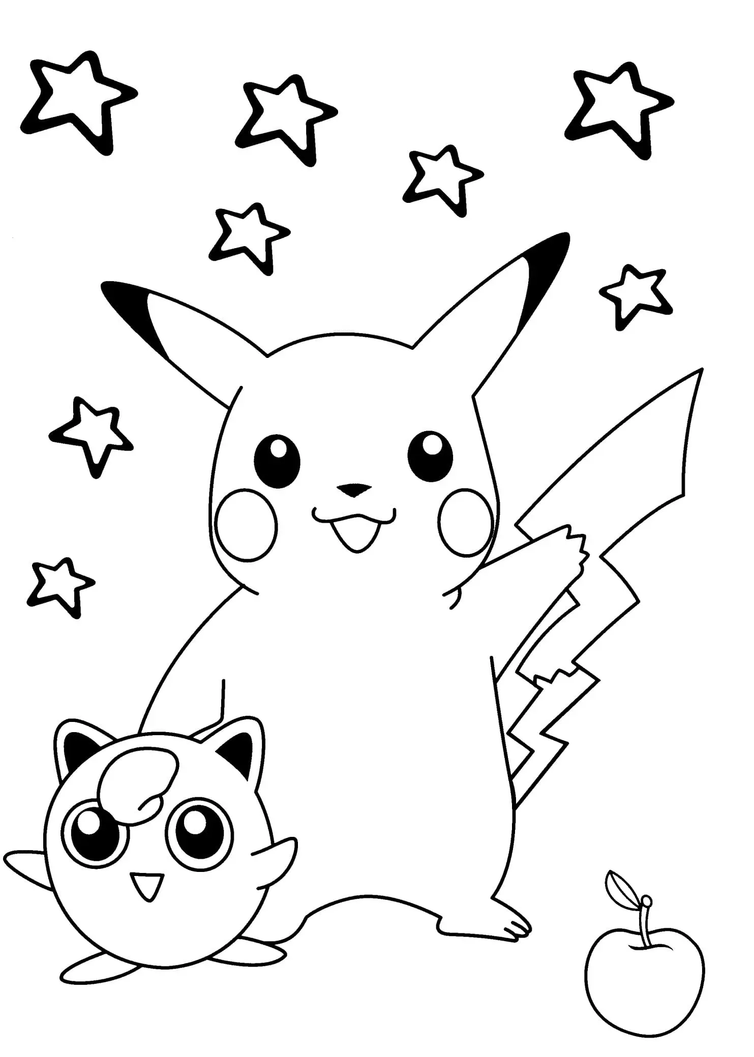 image pour coloriage Pikachu enfant