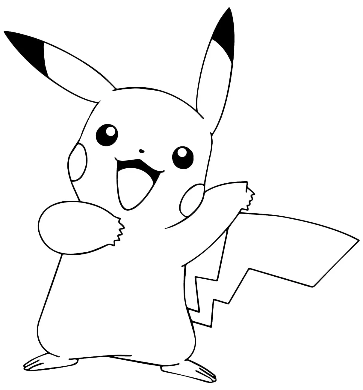 coloriage Pikachu gratuit a imprimer