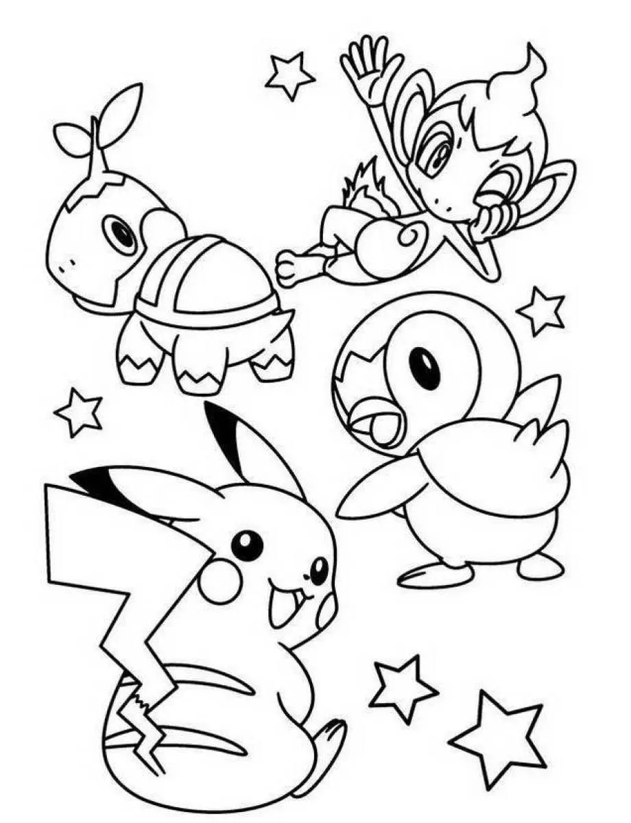 coloriage Pikachu et découpage à imprimer 1