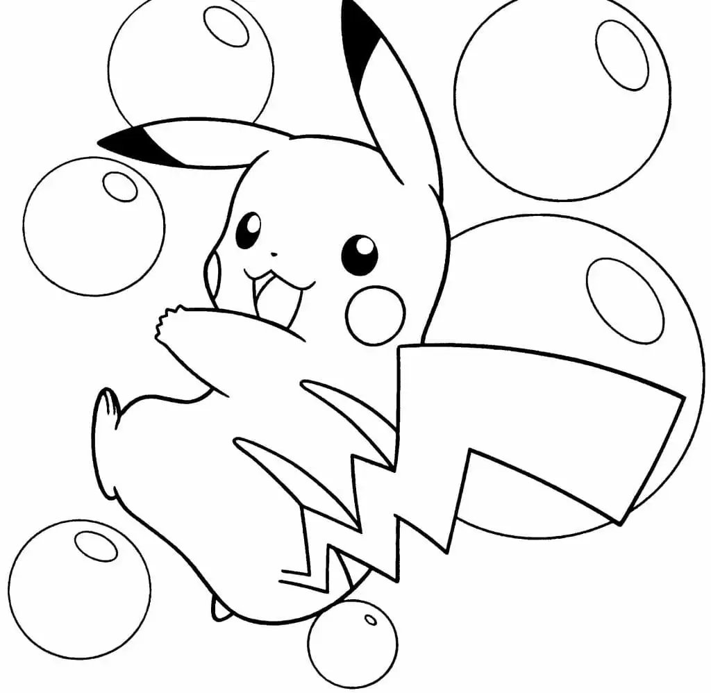 coloriage Pikachu pour enfants a imprimer gratuit 2