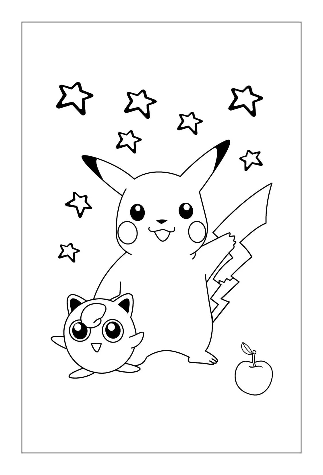 coloriage Pikachu pour enfant a imprimer gratuit 2