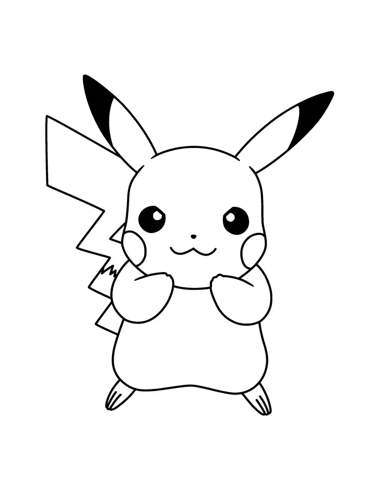 coloriage Pikachu à imprimer pour enfants