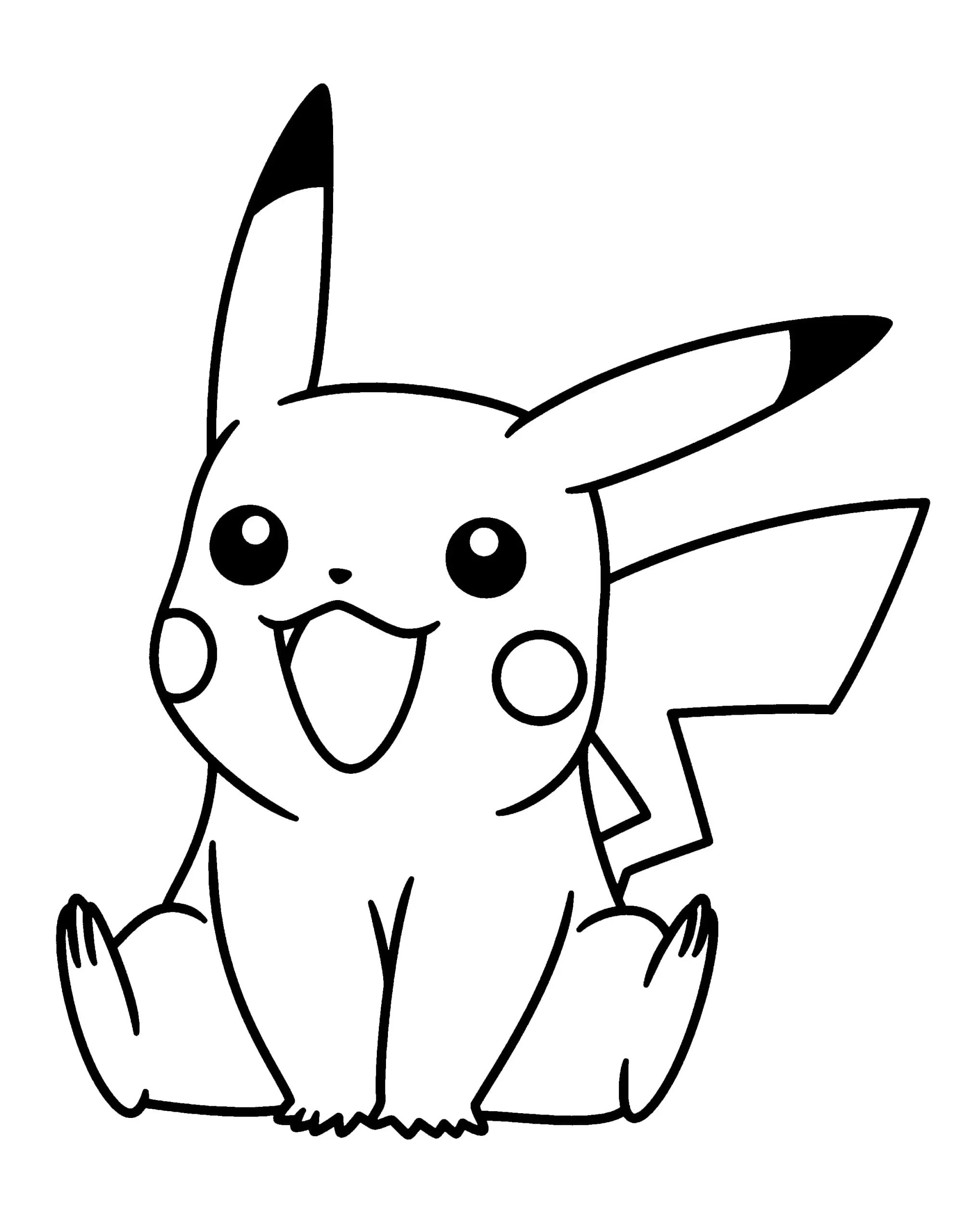 coloriage Pikachu pour primaire