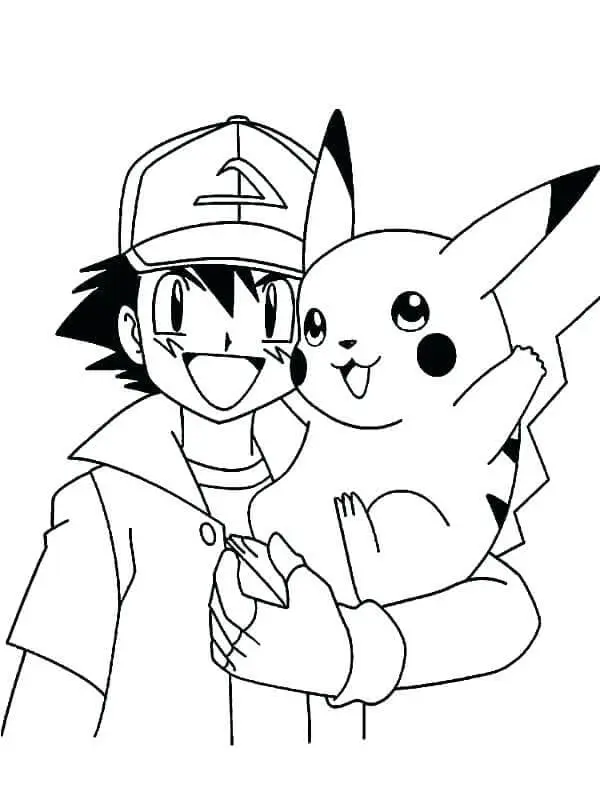 coloriage Pikachu pour enfant a imprimer gratuit