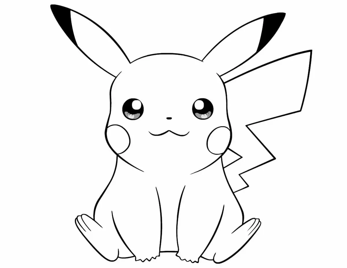 coloriage Pikachu pour enfant a imprimer gratuit 1