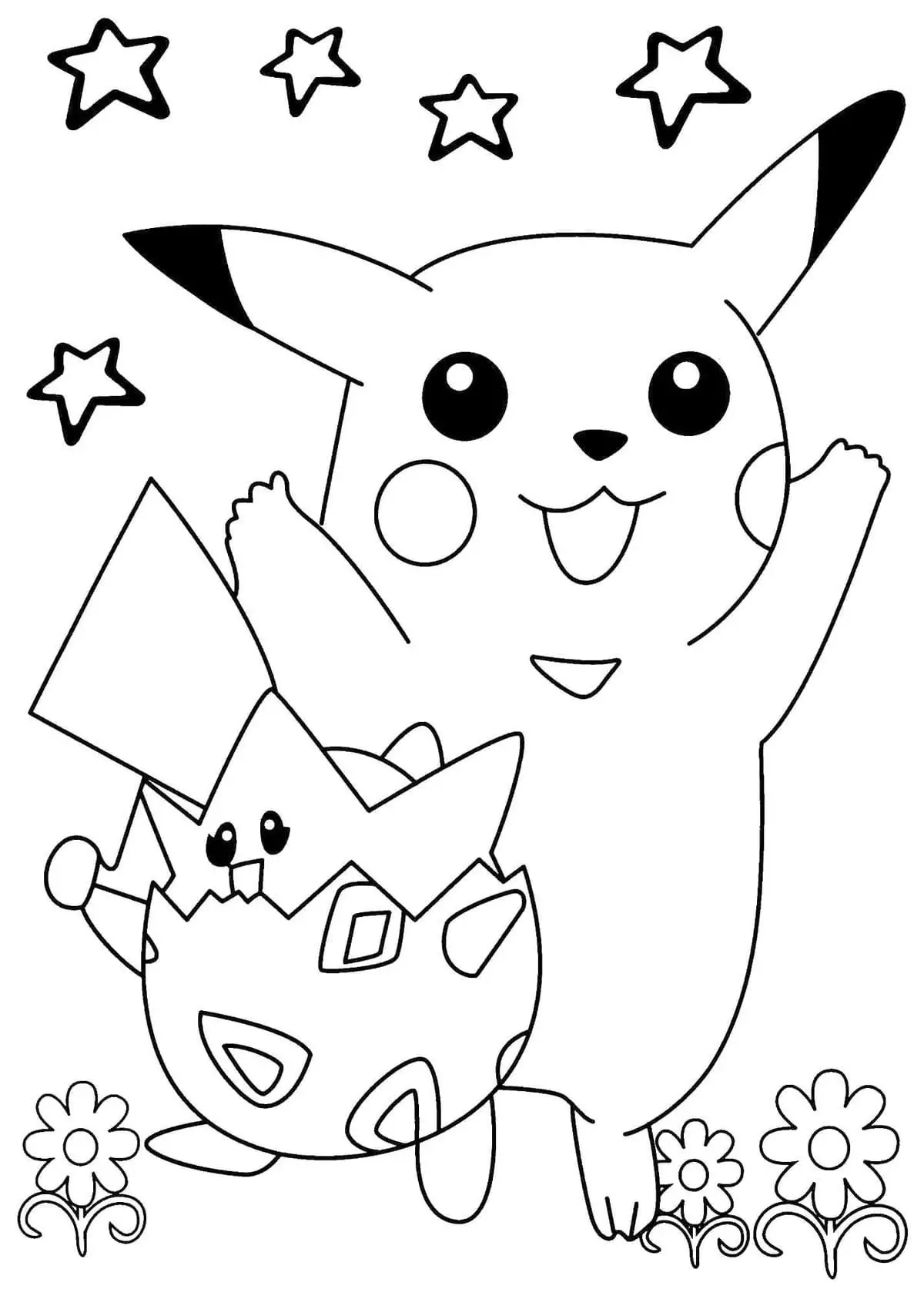 coloriage Pikachu pour enfants a imprimer gratuit 1