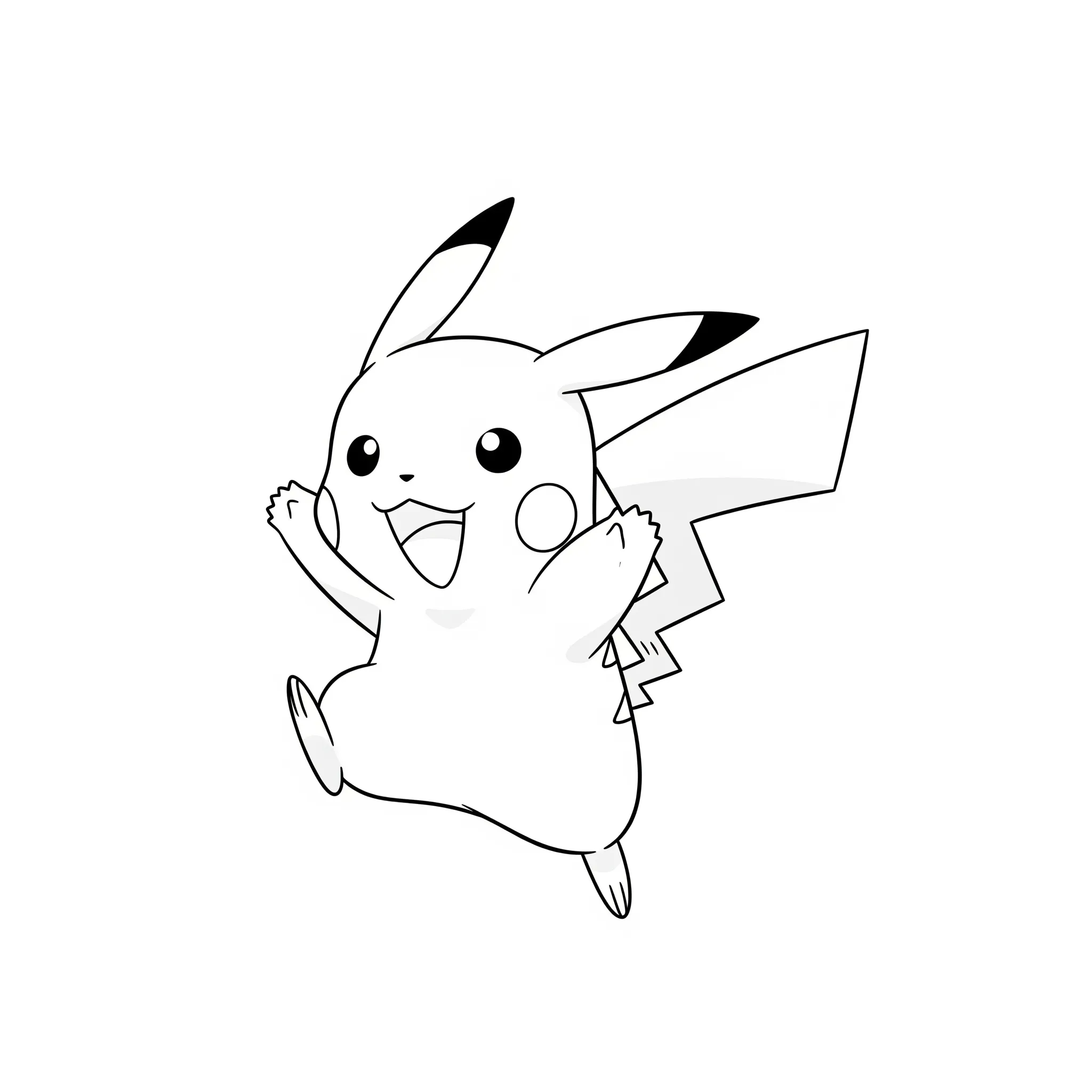 coloriage Pikachu jouant et dessins