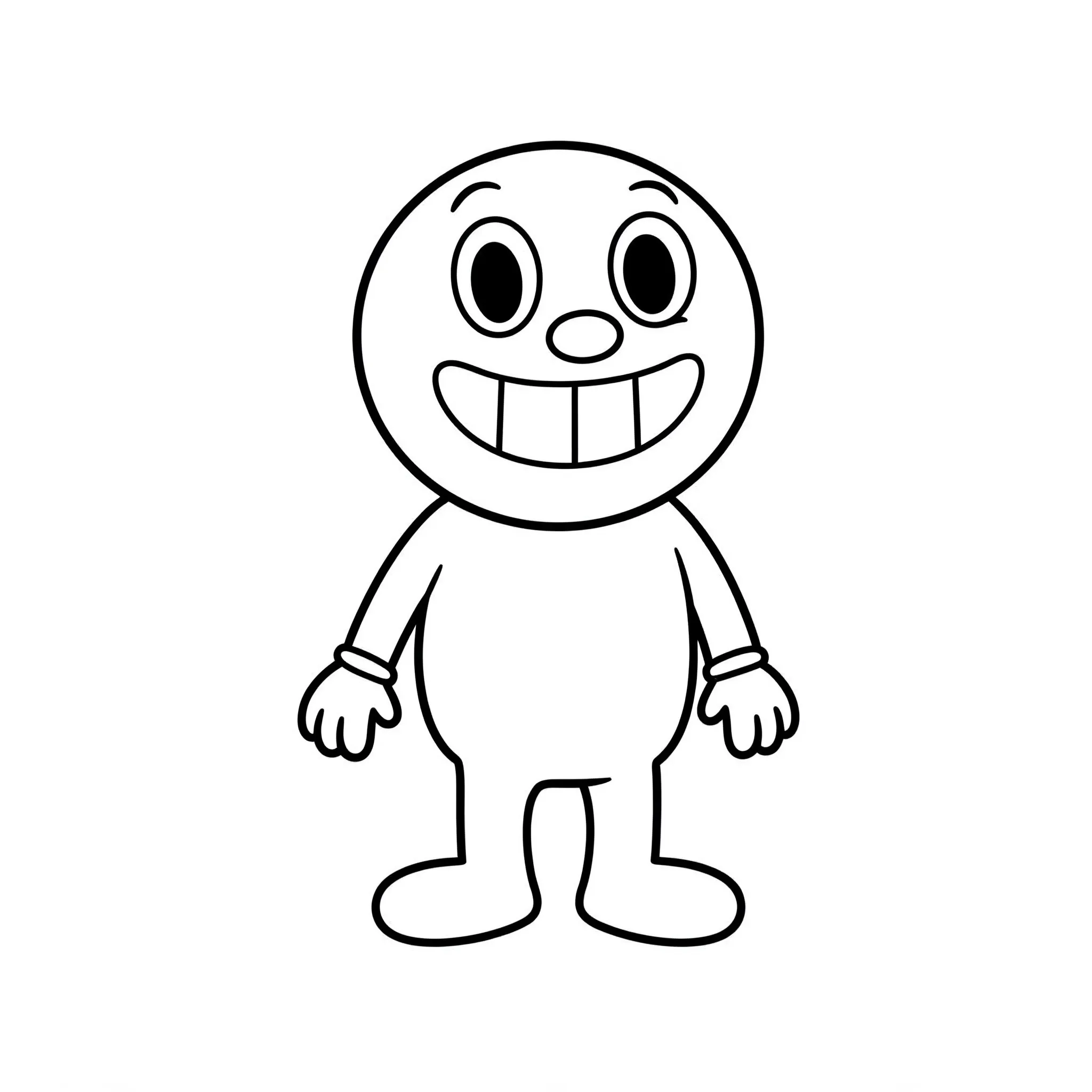 coloriage Pomni souriant à imprimer pour enfant de 2 ans