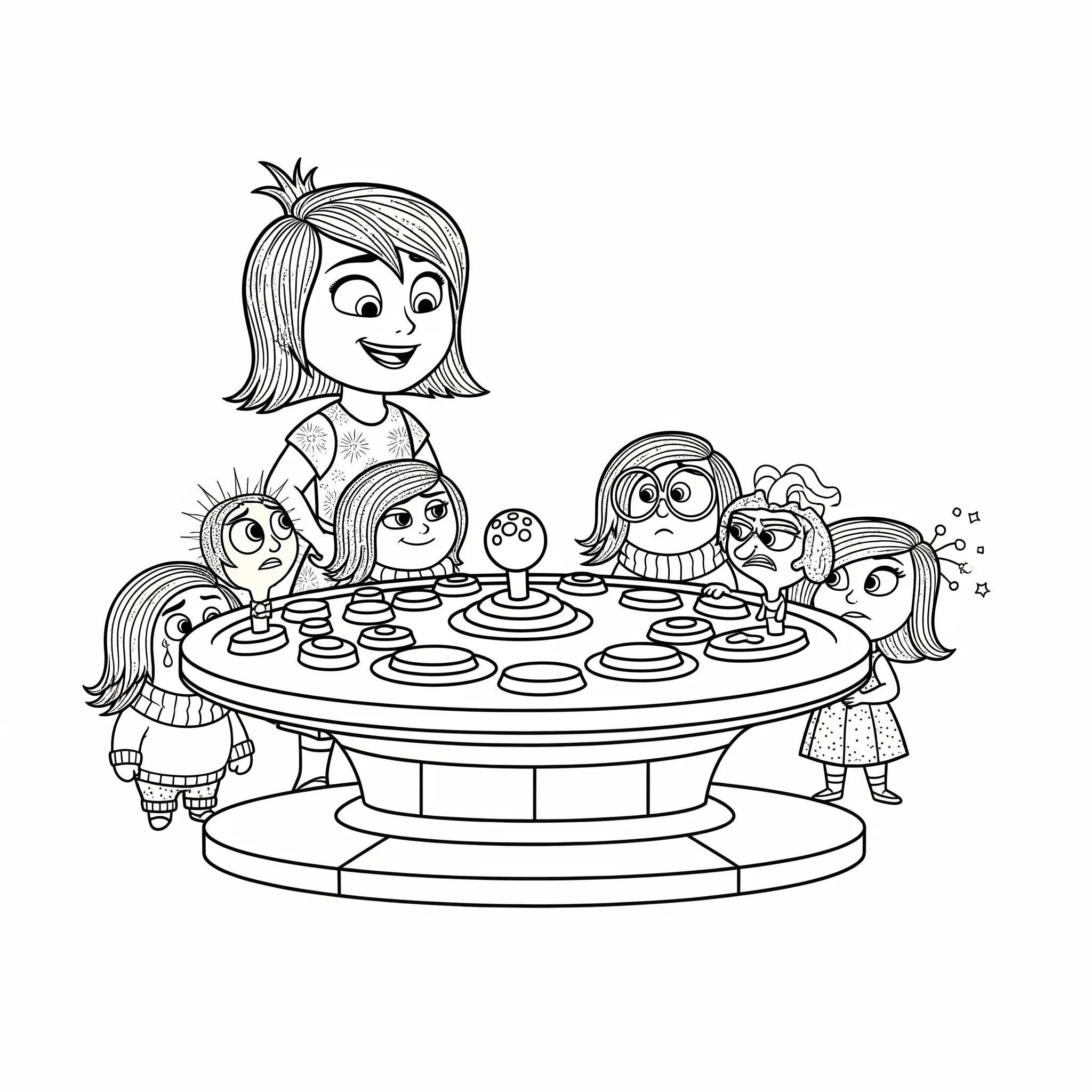 coloriage Riley et sa console d’émotions a imprimer gratuitement