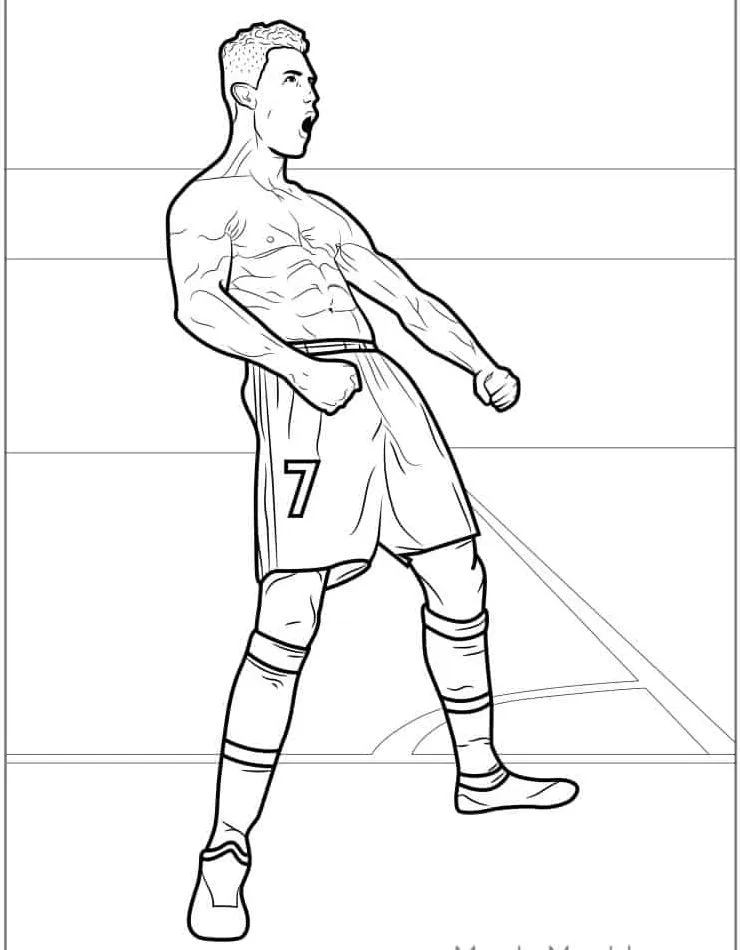 coloriage Ronaldo et dessin a imprimer 2