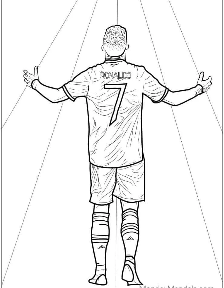 imprimer coloriage Ronaldo gratuit 1