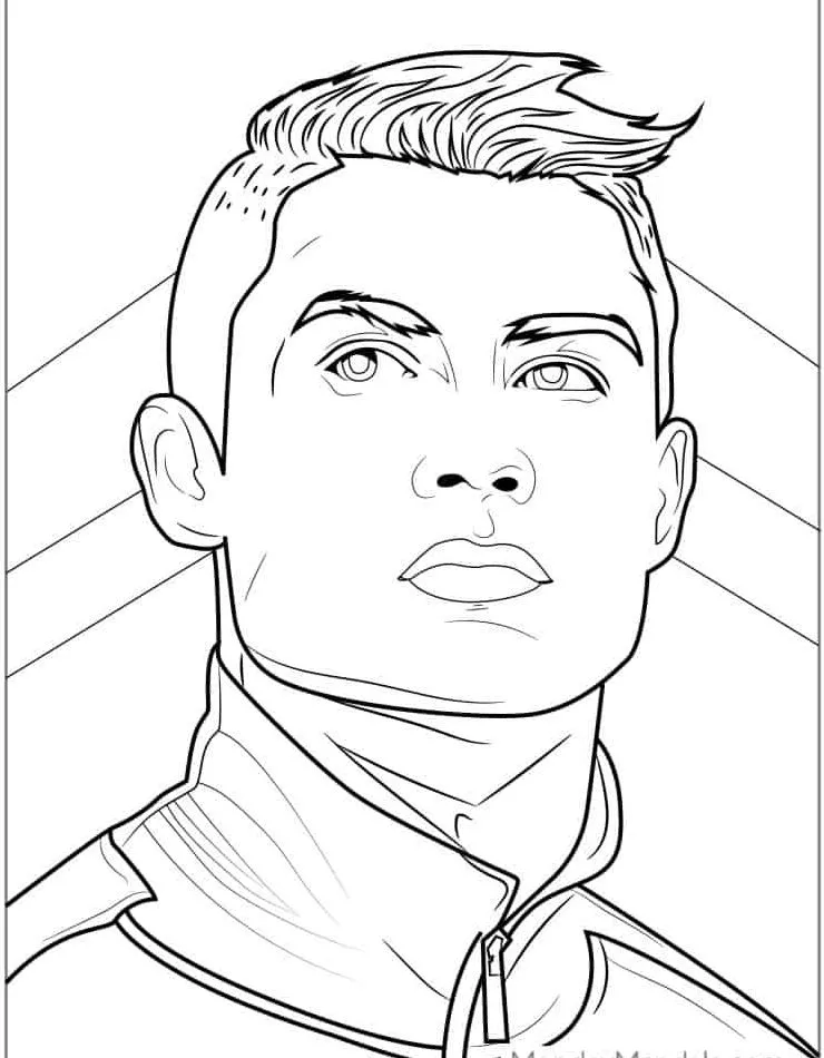 coloriage Ronaldo à imprimer a4 1